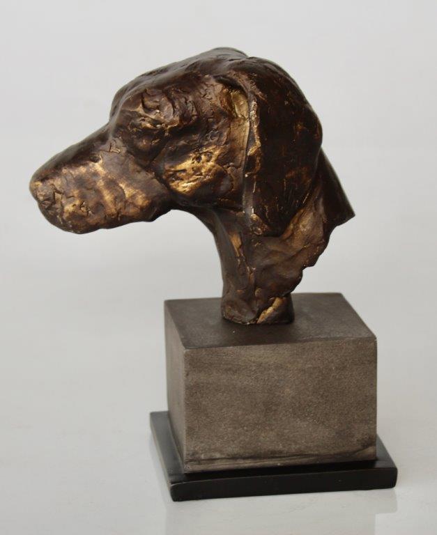 Brown Dog Head On Stand